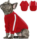 Queenmore Medium Christmas Dog Sweater, Cozy Fleece Dog Sweatshirt, Warm Winter Fleece Jacket for Small, Medium & Large Dogs with Leash Hole/Reflective Stripes Red