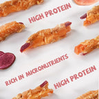 Dog Treats Double Sweet Potato & Chicken Wraps, Healthy Chicken Jerky Dog Chews High Protein Low Fat, Chewy Training Snacks for Small Medium Large Dogs, 12-15 Counts