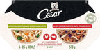 Cesar Wholesome Bowls Adult Wet Dog Food, Chicken, Carrots, Barley & Green Beans Recipe and Beef, Chicken, Purple Potatoes & Carrots Recipe Variety Pack, 3 oz. (6 Count, Pack of 1)