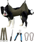10 in 1 Dog Pet Grooming Hammock Harness with Nail Clippers, Nail File,XL Size Dog Hammock for Nail Trimm,Grooming Sling Holder Hanger Restraint for Claw Care
