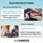 We Love Doodles Dog Dental Spray | Dental Solutions Plaque & Tartar Control Spray | Natural Oral Care Dog for Healthy Teeth & Gums, Freshens Breath Spray | 4oz