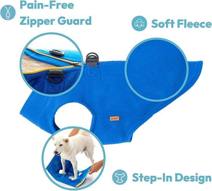 Gooby Boys X-Small Chest (~11 Inch) Zip Up Fleece, Pink, X-Small 11 US