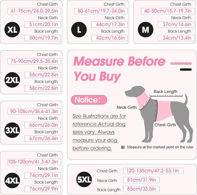 XXL Dog Coat, Warm Dog Winter Jacket, Waterproof Dogs Snowsuit with Foldable High Collar, Reflective Strips, Leash Hole, and Adjustable Hook & Loop Closure - Ideal for Cold Weather - Pink XXL