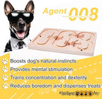 Agent 008 - Interactive Wooden Puzzle Toy for Dogs, Fun Brain Game for Intelligence Training, Challenging Mental Stimulation for Smart Dogs