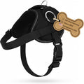 Bark Appeal Black No-Pull Dog Harness for Medium to Large Sized Pets – Adjustable, Reflective Vest with 3 Leash Clips for Added Control, Easy Walks & Training – Large