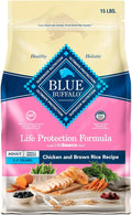 Blue Buffalo Life Protection Formula Adult Small Breed Dry Dog Food, Supports High Energy Needs, Made with Natural Ingredients, Chicken & Brown Rice Recipe, 15-lb Bag