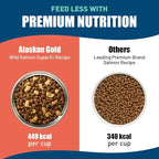 SUPER3+ Salmon Freeze Dried Raw Salmon Dry Dog Food | Puppy & Adult | Small & Large Breed | High-Protein | Grain-Free | All-Natural Nutrition | 3-lbs