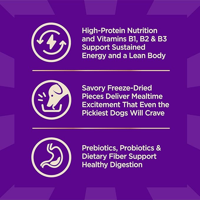 Wellness CORE+ Dry Dog Food with Freeze Dried Pieces, Grain Free, High Protein, Natural, Original Turkey & Chicken Recipe, (20-Pound Bag)