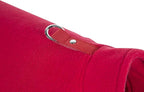 Gooby Fleece Vest Dog Sweater - Red, Medium - Warm Pullover Fleece Dog Jacket with O-Ring Leash for Small to Medium Dogs