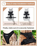 Cat Harness Escape Proof with Leash for Walking, Travel Vest Soft Chest Support, Adjustable Size, Escape Proof Soft Adjustable Vest Harnesses, Breathable, Kittens, Small Dogs (美/背縄/橙1/XS)