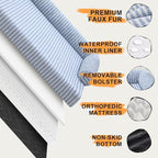 Waterproof Orthopedic Foam Dog Beds for Extra Large Dogs Durable Dog Sofa Comfy Pet Bed Washable Removable Cover and Non-Slip Bottom Bolster