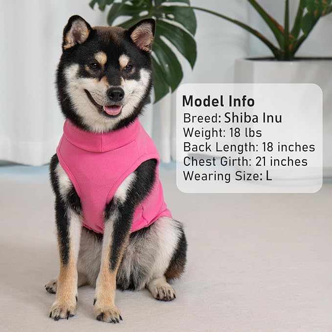 KYEESE 2Pack Dog Sweater Soft Dogs Clothes Stretchy Pets Sweatshirt Warm Pets Coats Pullover Dog Sweaters for Medium Dogs Girl