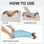 Cat Wrap for Cutting Nails, Self-Adhesive for Grooming, Anti-Scratch Cat Swaddle Wrap for Medicine, Nail Clipping, Teeth Brushing, Ear Cleaning