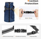 Dog Winter Coat with Harness Built-in | Waterproof Dog Jacket with Zipper & Fleece Lining | Reflective Cold Weather Coat for Small Medium Large Dogs