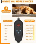 Large Pet Heating Pad Temperature AdjustmentAnti-bite Puppy with Timer Cat Dog Heating Pad Indoor Waterproof Pet Warming Pad Electric Heated Bed Mat Dog