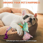 Crinkle Dog Toys Squeaky Plush No Stuffing Cute Puppy Stuffless Tough Rop Pull Toy, Fun Dog Stuffed Animals Durable Chew Set for Small Medium Large Pup (Large, Snake+Lizard)