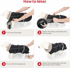 Dog Coat, Warm Dog Winter Coat Reflective Jacket Waterproof Fleece Vest, Pet Jacket Cozy for Cold Weather, Dogs Snowsuit Windproof, Adjustable Buckle for Large Dogs