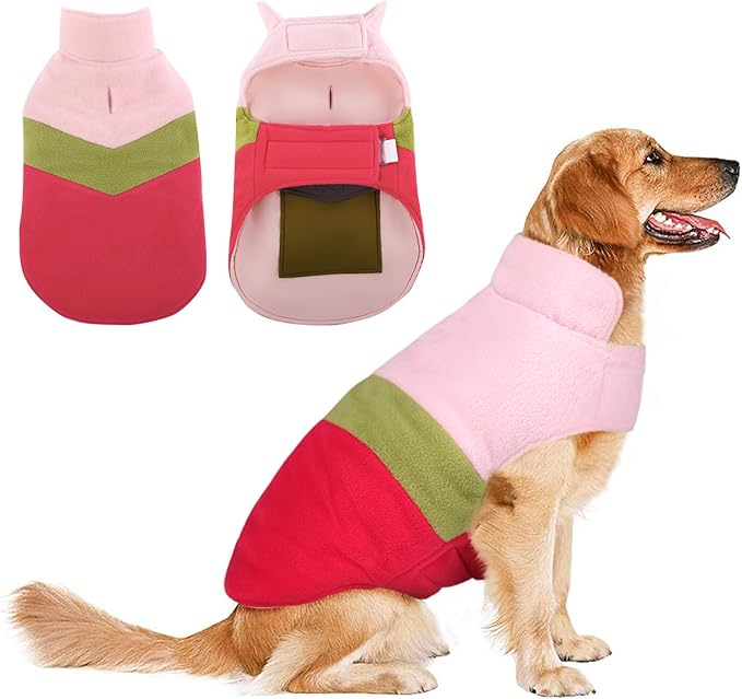 ASENKU Dog Jacket Plaid Reversible Reversible Dog Vest Waterproof Cold Winter Clothes Pet Apparel for Small Medium Large Dogs (2XL, Colorful)