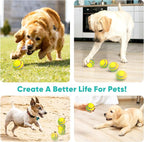 Petbobi Active Rolling Ball for Dogs - 2025 New Upgrade 2 Modes Interactive Dog Toys, USB Rechargeable Motion Activated Self Moving, Durable Pet Ball for Small Medium Large Breeds, LED Light, Yellow