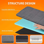 Dog Crate Pad for Medium Dogs - 30x20 Orthopedic Dog Bed with Memory Foam, Washable Water-Resistant Soft Pet Mat with Non-Slip Bottom, Grey