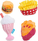 Barkbox Dine & Dash Dog Toy Bundle – Squeaky Dog Toys – Plush Dog Toys – Puppy and Pet Toys for Small Dogs