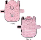 MAMORE Dog Raincoat Reversible,Waterproof Dog Rain Coat Hooded Slicker Poncho with Reflective Strip, Plaid Double Layer Rain Jacket for Small Medium Large Dogs (Pink, XX-Large)