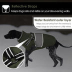 AOFITEE Dog Winter Coat, Dog Coat with Harness Built in, Dogs Jacket for Large Dogs, Reflective Waterproof Pet Puffer Jacket Snowsuit, Warm Fleece Windproof Pet Sweater for Cold Weather, XL