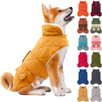 KYEESE Dog Coat Windproof Dog Coats for Small Dogs Soft Pet Sweater for Cold Weather Waterproof Dogs Jacket with Fleece Lined Thick Cat Clothes with Pocket Warm Pet Winter Puffer Coat with Leash Hole