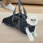 Cinf Cat Nail Clipping Cleaning Grooming Restraint Bag No Scratching Biting for Bathing Nail Trimming Injecting Examining(Black,L)