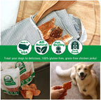 Lucky Premium Treats Chicken Jerky Bits and Strips – Chicken Jerky Treats Made with Sliced, All Natural Lean Dehydrated Chicken Breast (13 oz)