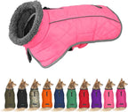Fragralley Dog Coat Large, Waterproof Dog Jacket with Warm Fleece Lining, Adjustable Reflective Dogs Winter Coat, Turtleneck Pet Coats for Cold Weather (Pink XXL)