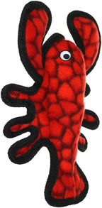 TUFFY - World's Tuffest Soft Dog Toy - Ocean Larry Lobster -Squeakers - Multiple Layers. Made Durable, Strong & Tough. Interactive Play (Tug, Toss & Fetch). Machine Washable & Floats. (Junior 2 Pack)