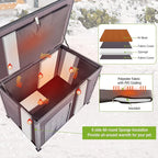 Insulation Dog House Outdoor Dog Kennle with Liner for Winter,Waterproof