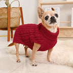 2 Pack Dog Sweaters for Small Dogs Turtleneck Pullover Cable Knit Puppy Stretch Clothes Chihuahua Yorkie Pomeranian Toy Poodle Boy Girl Pets Winter Doggie Clothes (XS, Red & Green)