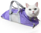 Cinf Cat Nail Clipping Cleaning Grooming Restraint Bag No Scratching Biting for Bathing Nail Trimming Injecting Examining(Taro,M)