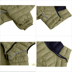 LoveLongLong Dog Coat - Warm & Waterproof Reflective Dog Jacket, Zippered & Adjustable, Olive Green, S, M, L