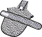 HDE Dog Raincoat Jacket Reflective Adjustable Hooded Pet Poncho Rain Coat with Leash Hole for Small to X-Large Dogs Snow Leopard - L