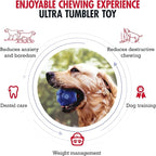 SuperChewy Tough Tumbler Ball Toy | Lifetime Replacement | Strong Natural Rubber | Smear Treats Inside to Excite Dogs | Ultra Durable Chewing Toy for Aggressive Chewers | for All Breeds