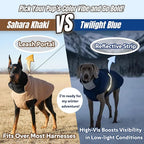 Outdoor Classic Quilted Upgraded Dog Winter Coat, Waterproof & Ultra Warmth Coats for Extra Large Dogs, Easy On & Off Jacket Chest Adjustable, Thick Pet Clothes for Great Dane Doberman(Blue,3XL)