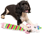 Lazy One Squeaky Dog Toy, Soft Crinkle Toy for Dogs, Durable Fabric for Small, Medium, and Large Breeds