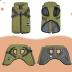 Dog Winter Coat,Warm Jacket Paded Fleece Dog Vest with Built in Harness,Waterproof Windproof Reflective Cozy Adjustable Snow Pet Coat Clothes with Zipper for Small Medium Large Dogs