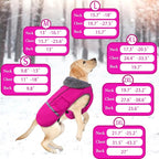 Doglay Dog Coat, Waterproof Dog Jacket Pet Winter Coat for Cold Weather with Thicken Furry Collar, Reflective Puppy Winter Jacket Warm Fleece Lining for Small Medium Large Pets