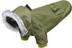 Warm Dog Hooded Trench Coat Windproof Parka Jacket for Cold Weather (M, Green)