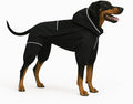 LOVELONGLONG Waterproof Dog Raincoat with Removable Hood – Outdoor Full Body Dog Jacket, Windproof Snowproof Shell Suit – All Season Pet Rain Gear Black 3XL