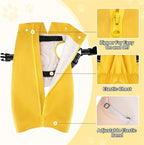 SlowTon Dog Raincoat Waterproof - Dog Rain Jacket with Harness and Hood Lightweight, Reflective Dogs Rain Coat for Large Medium Small Dogs Girl Boy Puppy Poncho Pet Clothes (Yellow, XS)