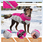 Small Dog Coat,Dog Jackets for Small Dogs,Warm Winter Jacket, Puppy Coat with Harness Built in,Waterproof Dogs Jacket,Puppy Cold Weather Coats,Winter Clothes Snowsuit Shih Tzu Bichon,Rose Red
