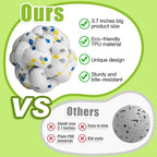 Upgrade Dog Balls Interactive Toys for Aggressive Chewers, Indestructible Tennis Durable Bouncy for Fetch Game, Lightweight Floating, White