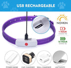 Lighted Dog Collar, Rechargeable Light Up Pet Collar, Waterproof LED Dog Collar Glow in The Dark, Make Pet Visible and Safety for Night Walking for Small Medium Large Dogs (Rainbow)