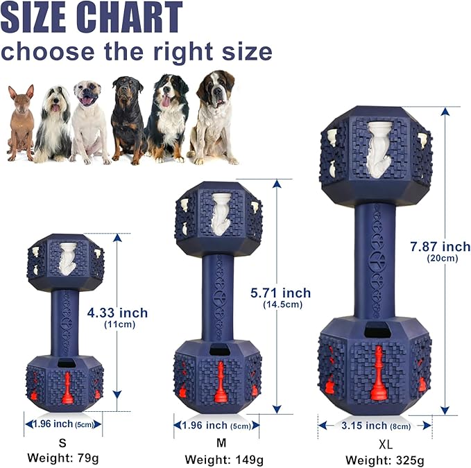 Dog Chew Toys for Aggressive Chewers,Food Grade Non-Toxic Dental Pet Toy,Tough Durable Indestructible Dog Toys for XSmall Dogs.Blue（5IB-8IB）