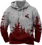 HOTYD Mens Western Aztec Sweatshirts Long Sleeve Fall Fashion Drawstring Pullover Vintage Graphic Cowboy Hoodie for Men